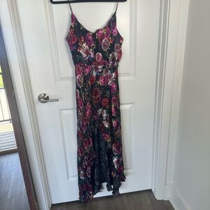 ALICE + OLIVIA Christina Floral High-Low Dress